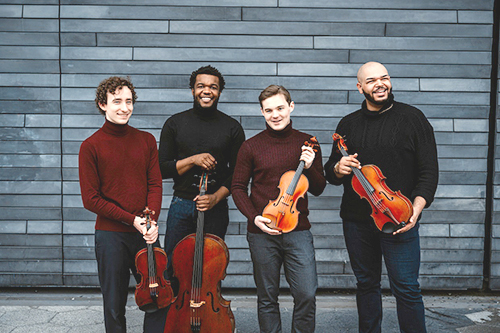 Gruppenfoto: Das Isidore Quartett